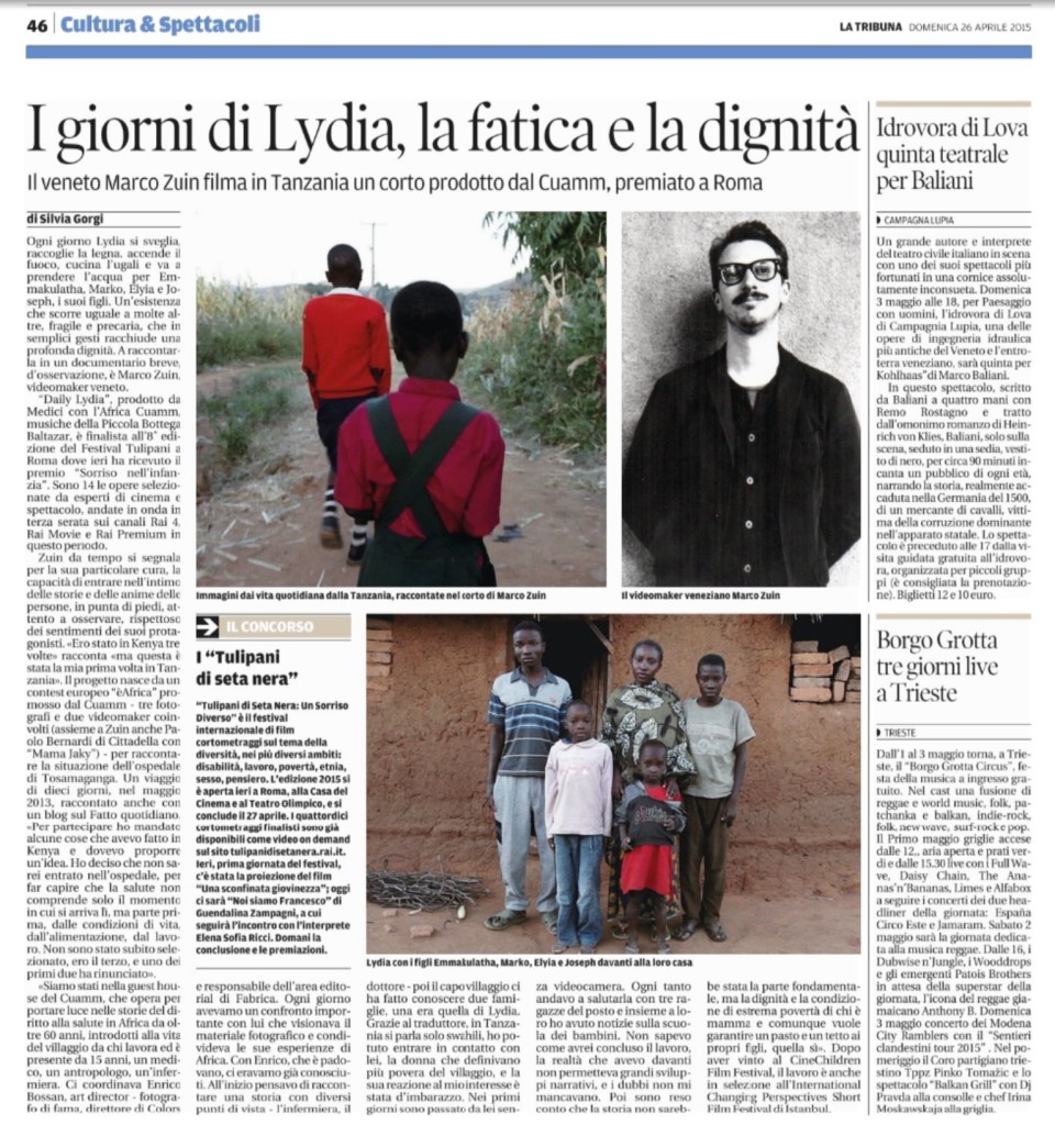 Daily Lydia articolo 26 aprile 2015